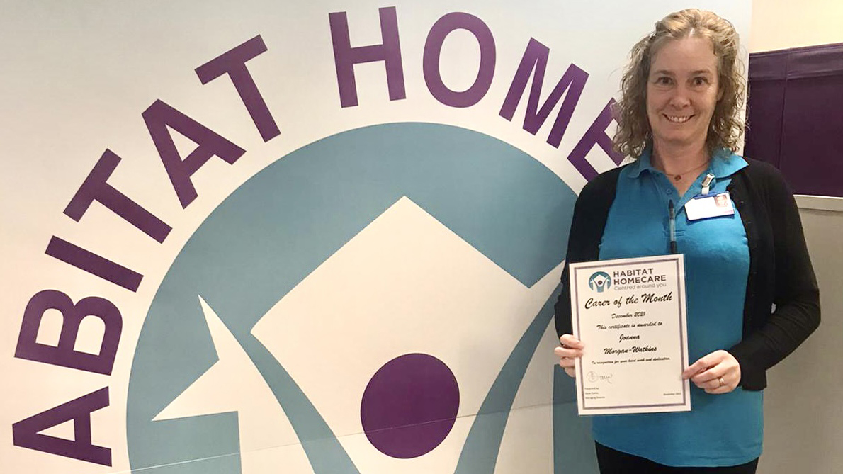 Habitat Homecare's December Carer of the Month Swansea